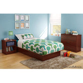 Fast Furnishings Twin Bed in Royal Cherry Wood Finish